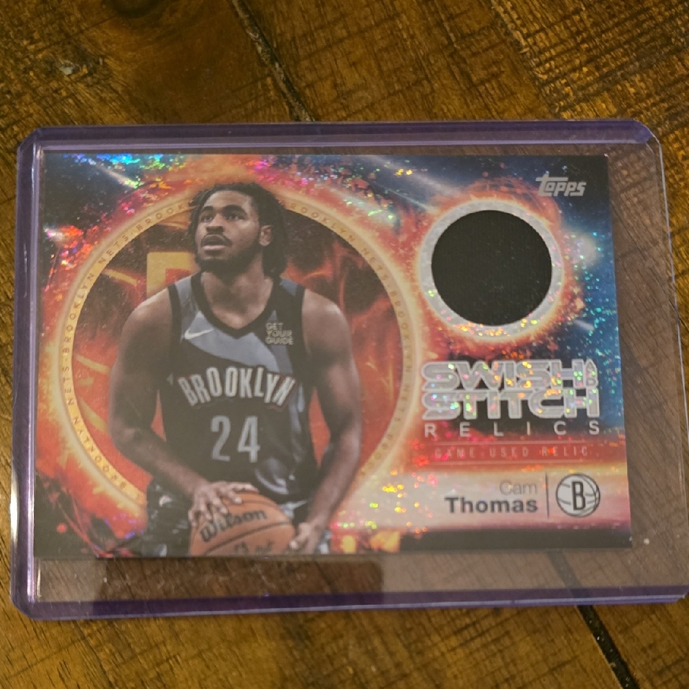 Cam Thomas Topps Swish Stitch Relics Card